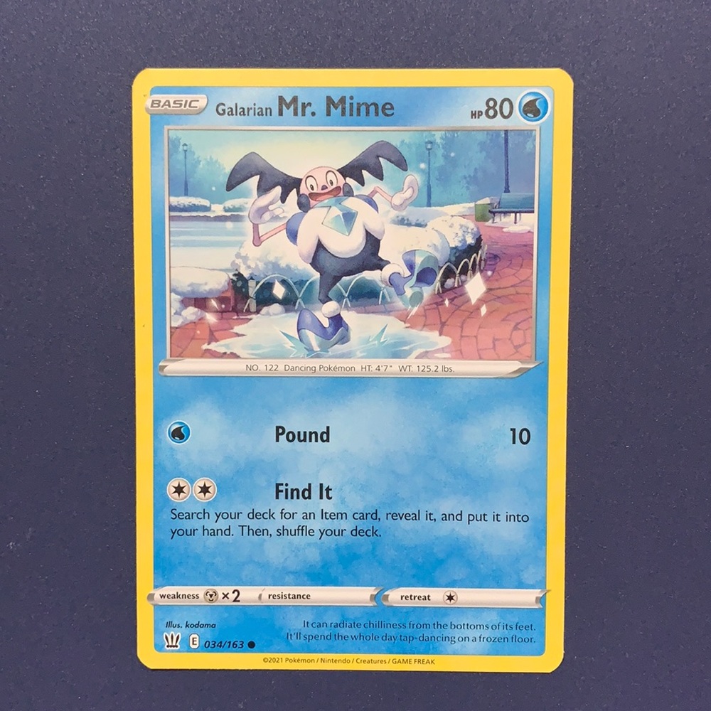 Galarian Mr.Mime Pokémon card 34/163